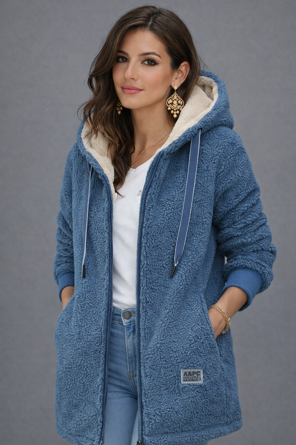 María | Sudadera con Capucha y Cremallera